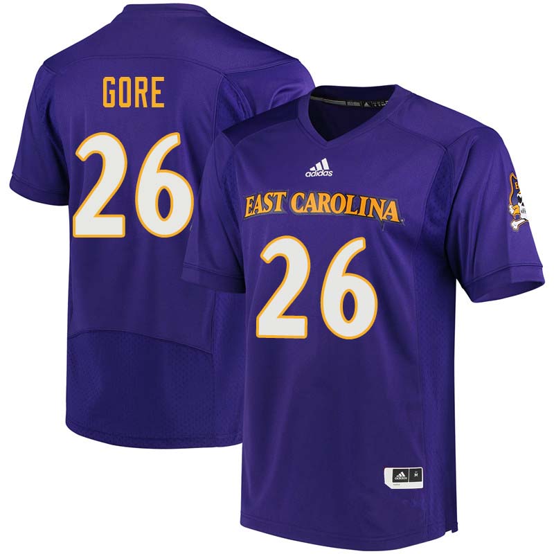 Men #26 Colby Gore East Carolina Pirates College Football Jerseys Sale-Purple